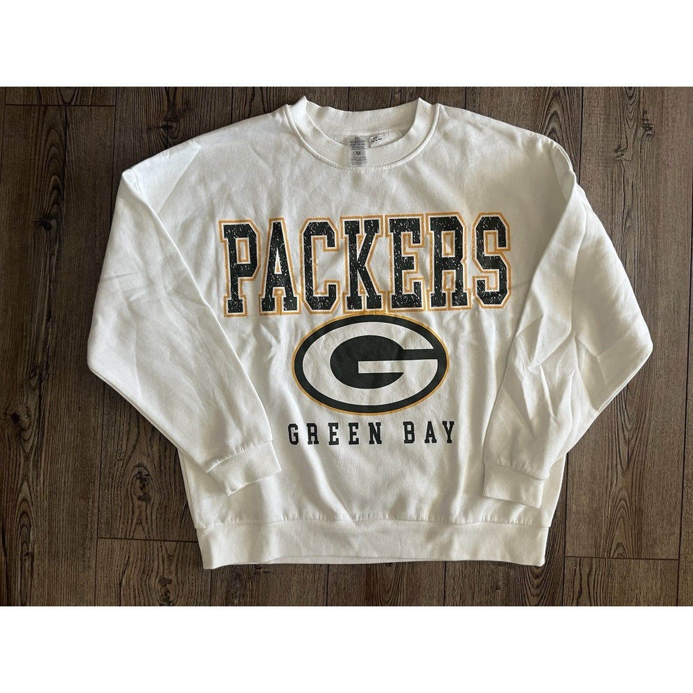 Green Bay Packers Gameday Couture Sweatshirt White Size XXL